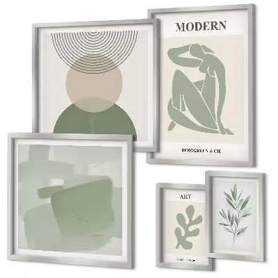 Set di 5 quadri con design in stile moderno e astratto