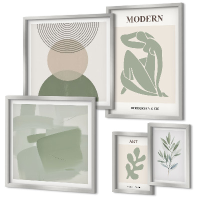 Set di 5 quadri Stile moderno con astrazione