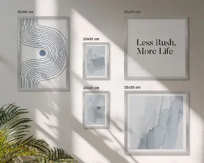 Set di quadri incorniciati con grafica moderna e minimalista