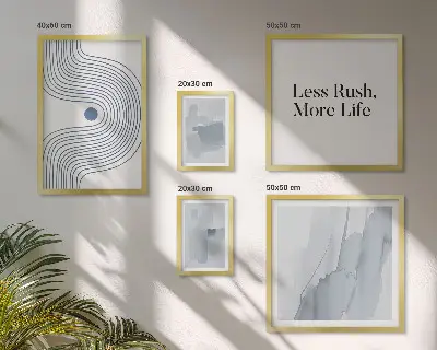 Set di quadri incorniciati con grafica moderna e minimalista