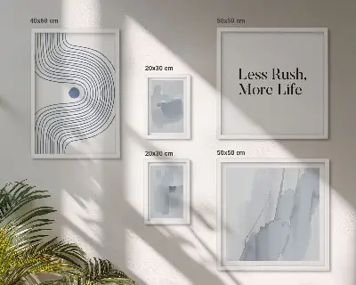 Set di quadri incorniciati con grafica moderna e minimalista