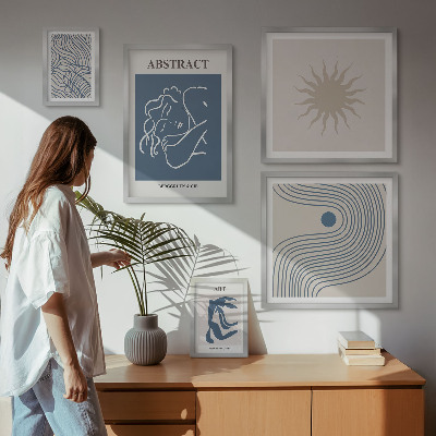 Polittico con cornice Elegante geometria astratta