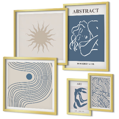 Polittico con cornice Elegante geometria astratta