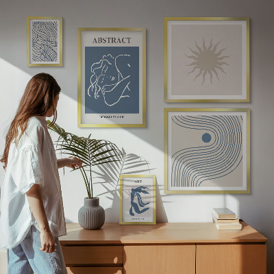 Polittico con cornice Elegante geometria astratta