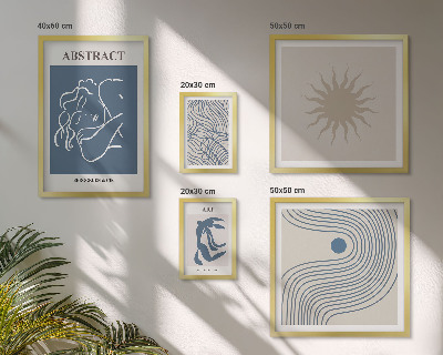 Polittico con cornice Elegante geometria astratta