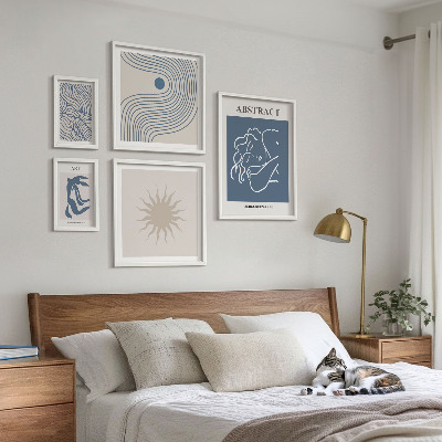 Polittico con cornice Elegante geometria astratta