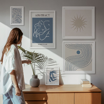Polittico con cornice Elegante geometria astratta