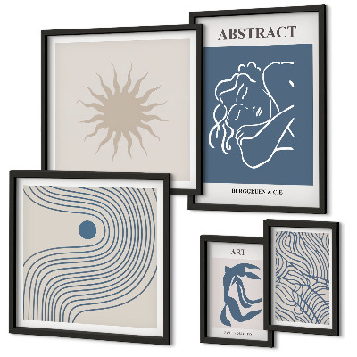 Polittico con cornice Elegante geometria astratta