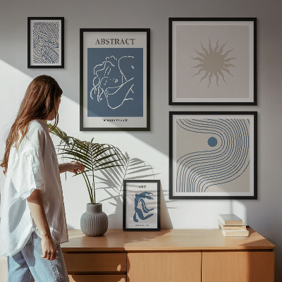 Polittico con cornice Elegante geometria astratta
