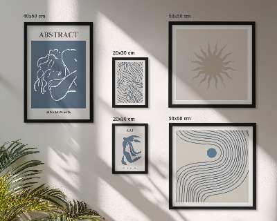 Polittico con cornice Elegante geometria astratta
