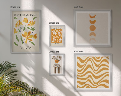 Set di 5 quadri Eleganti decorazioni floreali