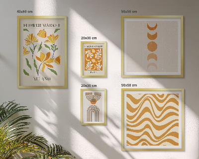 Set di 5 quadri Eleganti decorazioni floreali