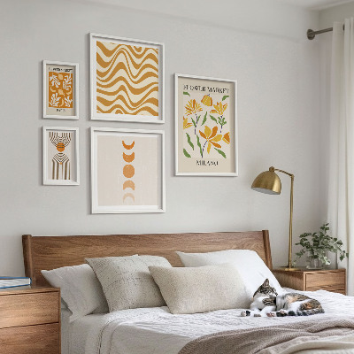 Set di 5 quadri Eleganti decorazioni floreali