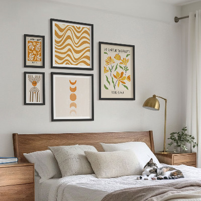 Set di 5 quadri Eleganti decorazioni floreali