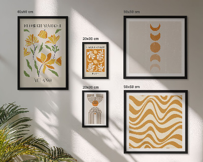 Set di 5 quadri Eleganti decorazioni floreali