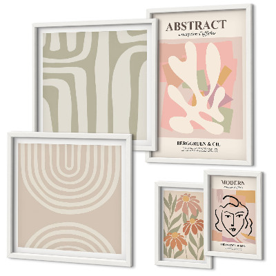 Set di quadri incorniciati Piante astratte eleganti