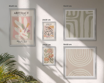Set di quadri incorniciati Piante astratte eleganti