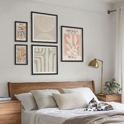 Set di quadri incorniciati Piante astratte eleganti