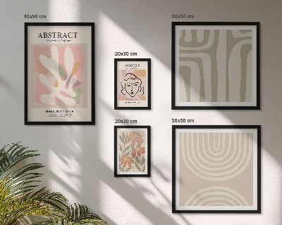 Set di quadri incorniciati Piante astratte eleganti