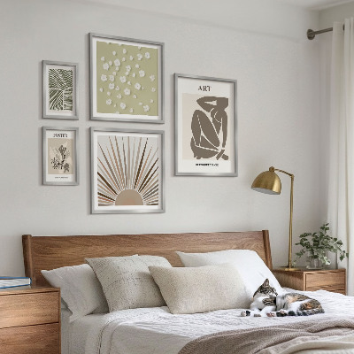 Set di quadri incorniciati Eleganti grafiche astratte di piante