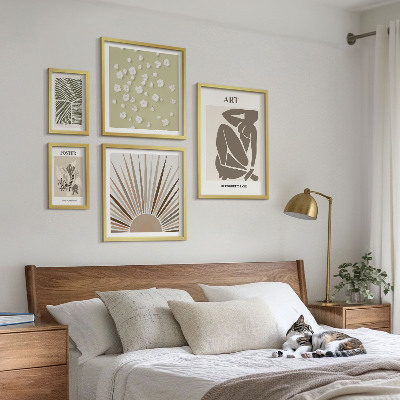 Set di quadri incorniciati Eleganti grafiche astratte di piante