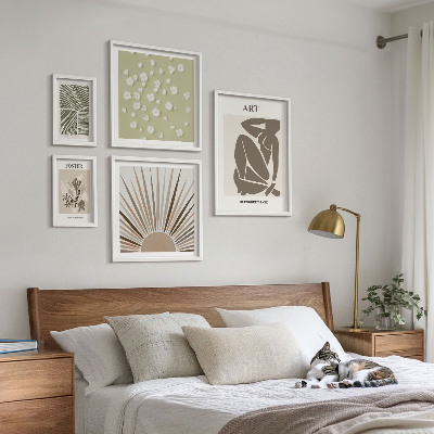 Set di quadri incorniciati Eleganti grafiche astratte di piante
