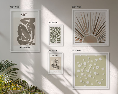 Set di quadri incorniciati Eleganti grafiche astratte di piante