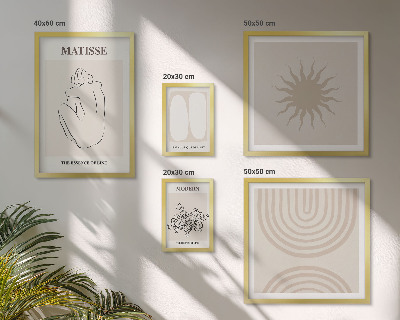 Set di 5 quadri Linee artistiche minimaliste