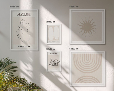 Set di 5 quadri Linee artistiche minimaliste