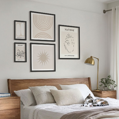 Set di 5 quadri Linee artistiche minimaliste