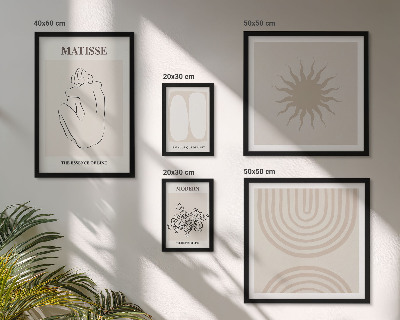 Set di 5 quadri Linee artistiche minimaliste