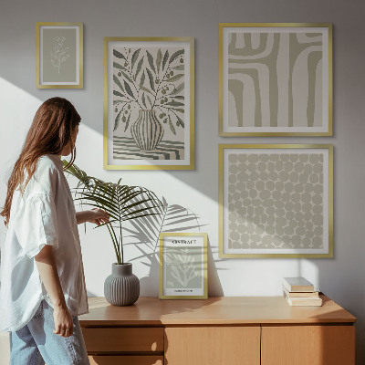 Polittico con cornice motivi vegetali scandinavi