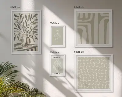 Polittico con cornice con motivi vegetali in stile scandinavo