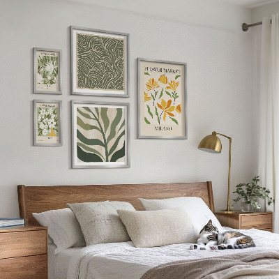 Set di 5 quadri Motivi vegetali moderni