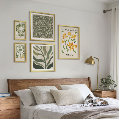 Set di 5 quadri Motivi vegetali moderni