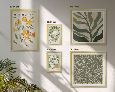 Set di 5 quadri Motivi vegetali moderni