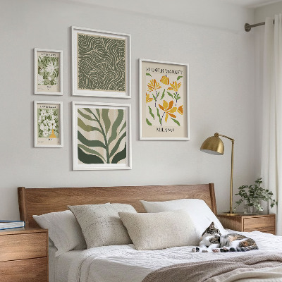 Set di 5 quadri Motivi vegetali moderni