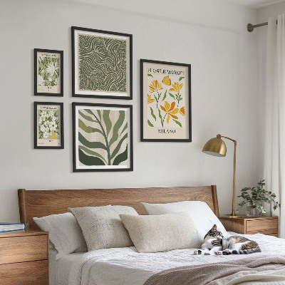 Set di 5 quadri Motivi vegetali moderni