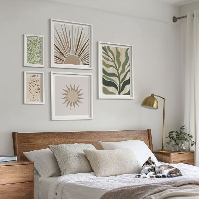 Set di quadri incorniciati Eleganti grafiche astratte di piante