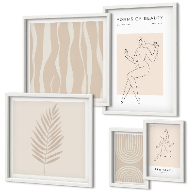Set di 5 quadri Bellissimi motivi minimalisti
