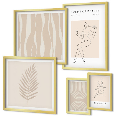 Set di 5 quadri Bellissimi motivi minimalisti