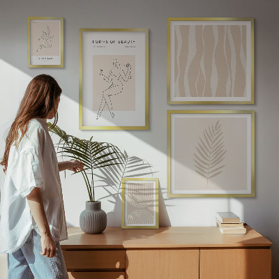 Set di 5 quadri Bellissimi motivi minimalisti