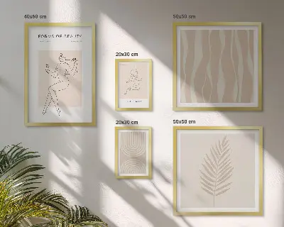 Set di 5 quadri con bellissimi motivi minimalisti