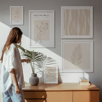 Set di 5 quadri Bellissimi motivi minimalisti