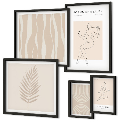 Set di 5 quadri Bellissimi motivi minimalisti