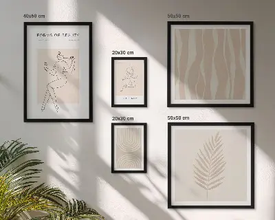 Set di 5 quadri con bellissimi motivi minimalisti