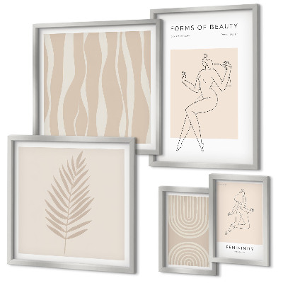 Set di 5 quadri Bellissimi motivi minimalisti