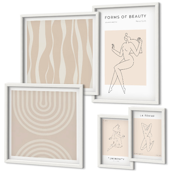 Set di quadri incorniciati Forme minimaliste di bellezza