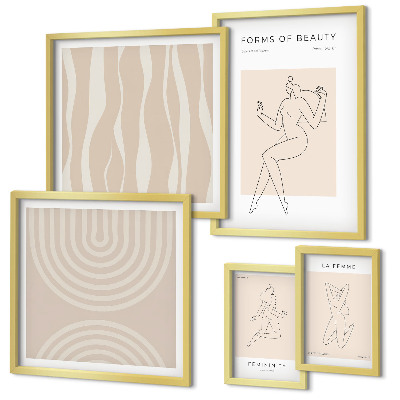 Set di quadri incorniciati Forme minimaliste di bellezza