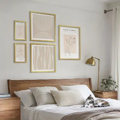 Set di quadri incorniciati con stampa forme minimaliste di bellezza